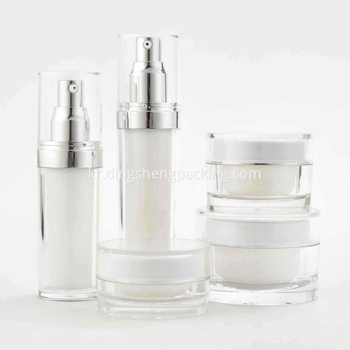 White Cosmetic Lotion Bottle Acrylic Plastic Bottle